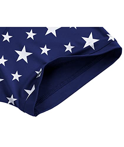 LLdress Navy Blue Patriotic Flag Polo Shirt 100 Deals