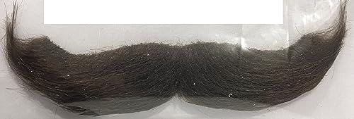 Large Brown Handlebar Mustache with Adhesive 100 Deals