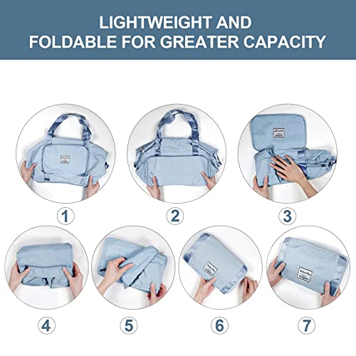 Large Capacity Folding Travel Duffel Bag Blue 100 Deals