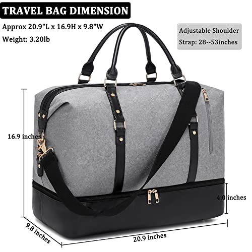 Large Leather Duffle Bag with Shoe Compartment 100 Deals