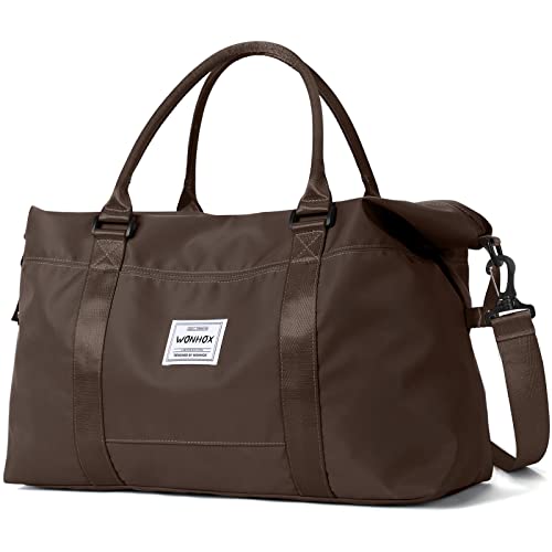 Large Women's Travel Duffel Bag - Coffee Brown 100 Deals