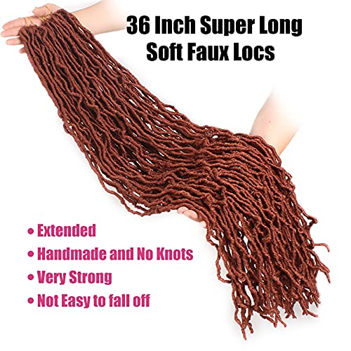 Leeven 36 Inch Copper Red Crochet Hair 100 Deals
