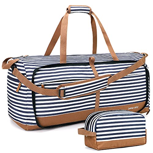 Lekesky Women's Striped Travel Duffel Bag 100 Deals