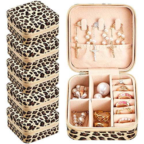 Leopard Print Jewelry Travel Case - Bridesmaid Gift 100 Deals