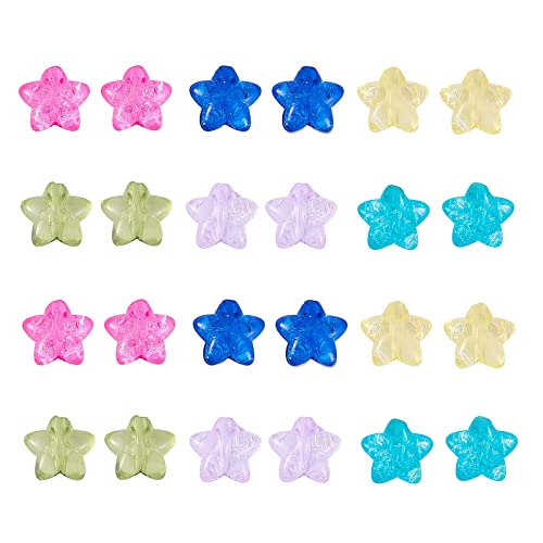 LiQunSweet Crackle Star Bead Set for DIY Jewelry Making 100 Deals