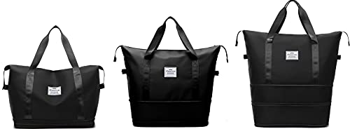 Lightweight Waterproof Travel Duffel Bag C-Black 100 Deals