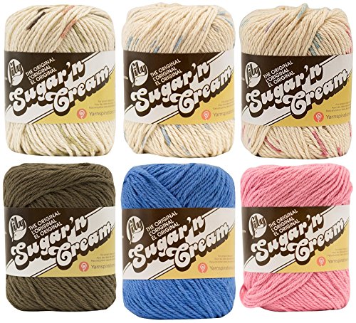 Lily Sugar n' Cream 6 Pack Cotton Yarn Set 100 Deals