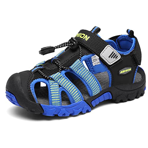Littleplum Boys Closed Toe Sport Sandals Black Blue 100 Deals