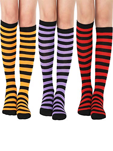 Long Striped Thigh High Halloween Cosplay Socks 100 Deals