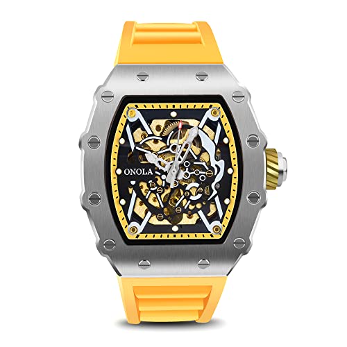 Luxury Tonneau Skeleton Automatic Men's Watch 100 Deals