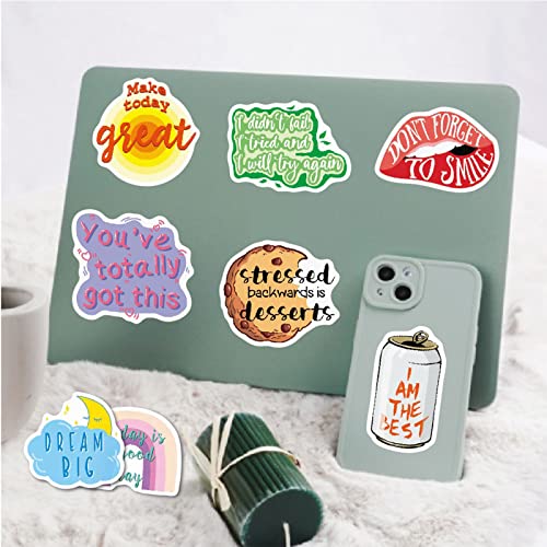 MAIOUSU STORE 100PCS Inspirational Words Quote Stickers Motivational Waterproof Vinyl Stickers for Water Bottle Hydroflasks Laptops Computers Phone Positive Inspiring Sticker for Women Adults Kids 100 Deals
