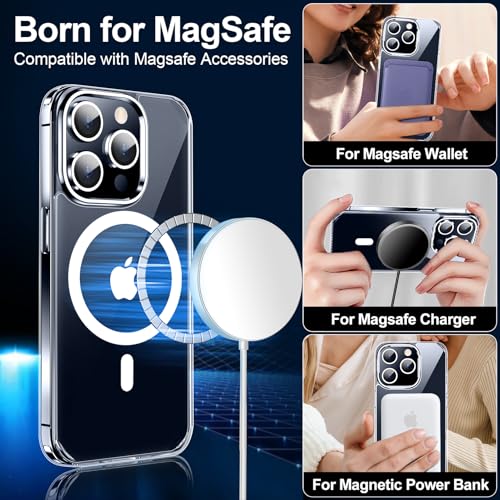 MOZOTER 6-in-1 Magnetic Clear Case for iPhone 15 Pro 100 Deals