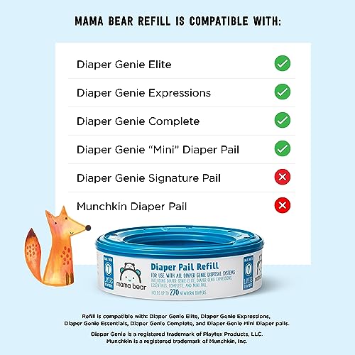 Mama Bear Diaper Pail Refills - 1080 Count 100 Deals