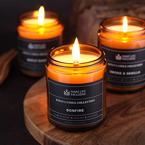 Manly Wood Wick Scented Candles for Home 100 Deals