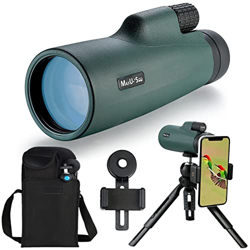 MaxUSee 12x50 HD Monocular Telescope with Phone Adapter 100 Deals
