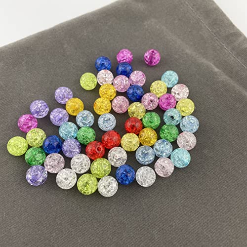 Memujpsun 100pcs 10mm Clear Crackle Glass Beads 100 Deals