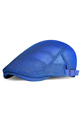 Men's Breathable Royal Blue Newsboy Hat 100 Deals
