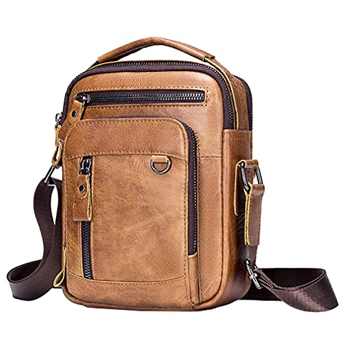 Men's Leather Crossbody Messenger Bag for Travel 100 Deals