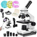 MicroFun Biological Microscopes with Slides, Phone Adapter 100 Deals