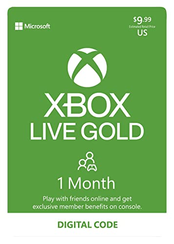 Microsoft Xbox Live Gold 1-Month Membership 100 Deals