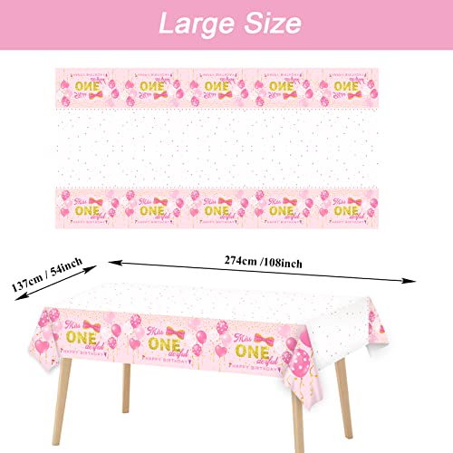 Miss Onederful Pink 1st Birthday Tablecloth Set 100 Deals