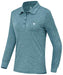 MoFiz Ocean Blue Women's Long Sleeve Polo 100 Deals