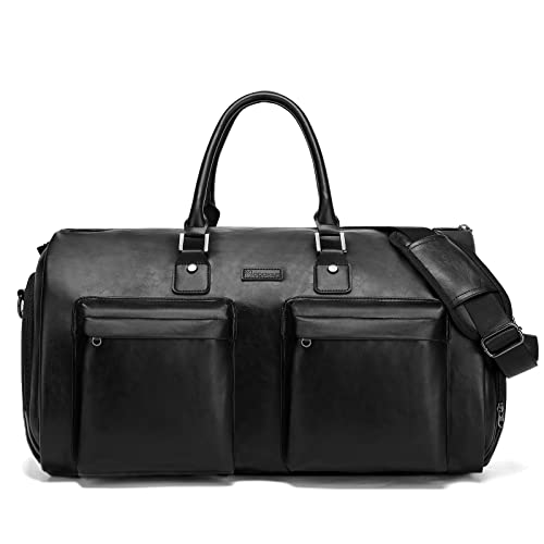 Modoker Leather Travel Garment Bag with Shoulder Strap 100 Deals
