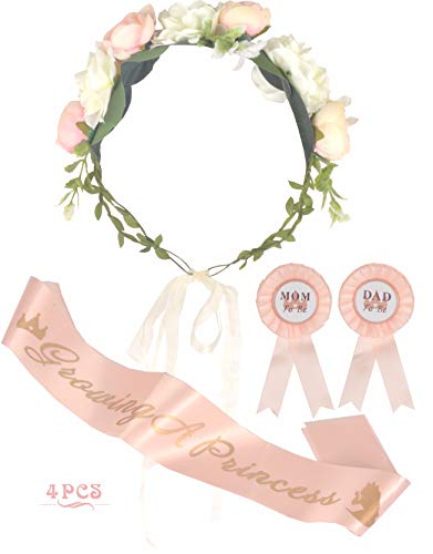 Mom-To-Be Flower Crown & Princess Sash 100 Deals