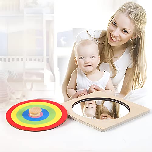 Montessori Baby Tummy Time Mirror, Sensory Toy 100 Deals