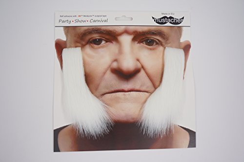 Mustaches: Self Adhesive White Mutton Chops 100 Deals