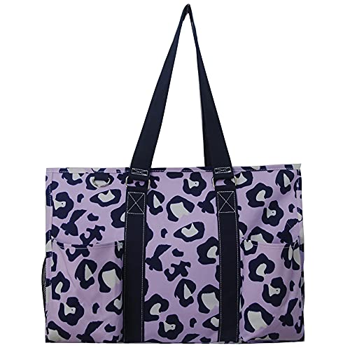 NGIL Zip-Top Utility Tote Bag (Purple Cheetah) 100 Deals