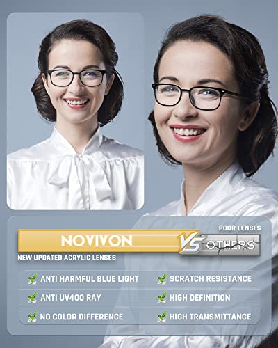 NOVIVON Blue Light Blocking Reading Glasses 3.0 100 Deals
