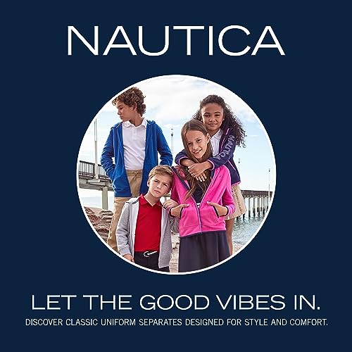 Nautica Girls' Navy Front Tie Polo Dress 100 Deals
