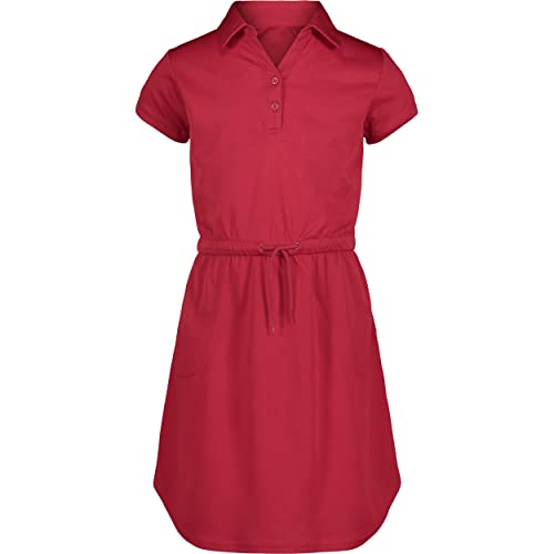 Nautica Girls' Red School Polo Dress 100 Deals
