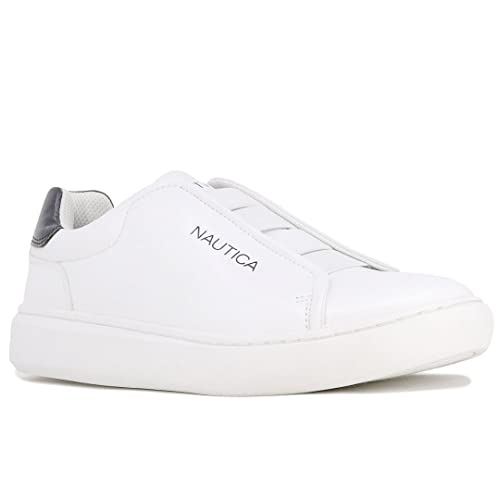 Nautica Men's White Slip-On Fashion Sneaker 100 Deals