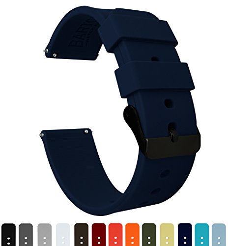 Navy Blue Silicone Watch Band - 24mm 100 Deals