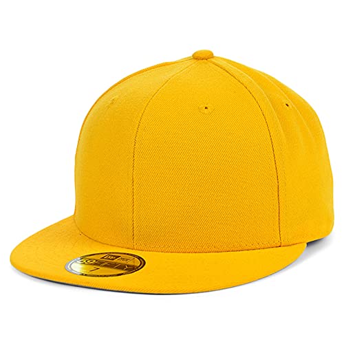 New Era Custom Flat Bill Cap, Yellow 100 Deals