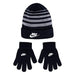Nike Boy`s Beanie & Gloves Set Black/Grey 100 Deals