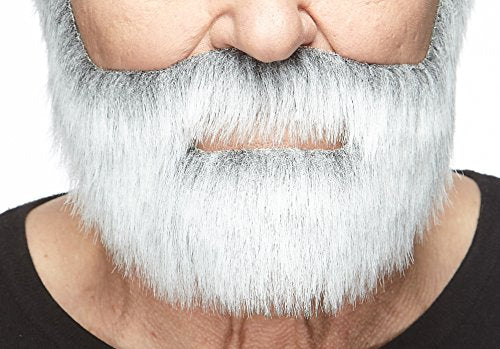 Nobleman Fake Mustache and Beard, Gray/White Costume 100 Deals