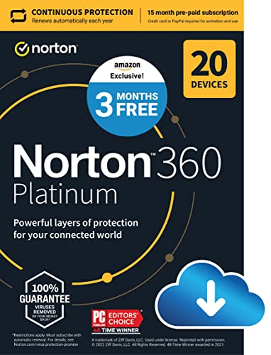 Norton 360 Platinum: Antivirus for 20 Devices 100 Deals