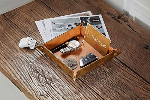 OARIE Leather Valet Tray Organizer for Men 100 Deals