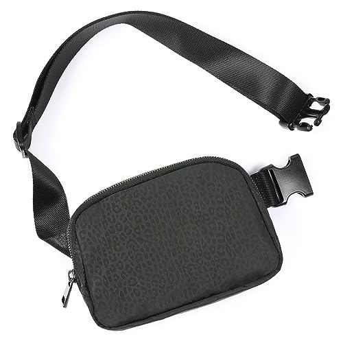 ODODOS Mini Belt Bag: Black Leopard Pattern 100 Deals