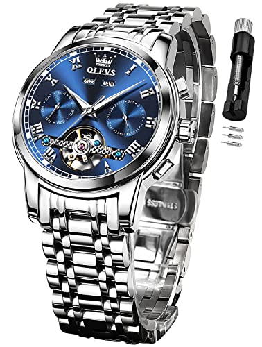OLEVS Men's Automatic Luxury Stainless Steel Watch 100 Deals