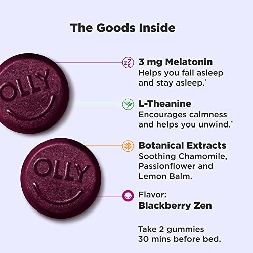 OLLY Sleep Gummy, 3 mg Melatonin, Sleep Aid 100 Deals