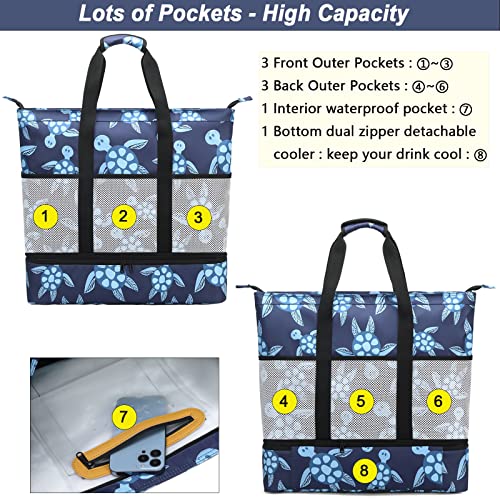OctSky Large Waterproof Beach Tote Bag with Cooler 100 Deals