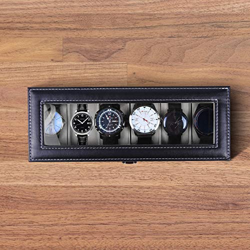 Ohuhu 6 Slot Watch Box Organizer for Men 100 Deals