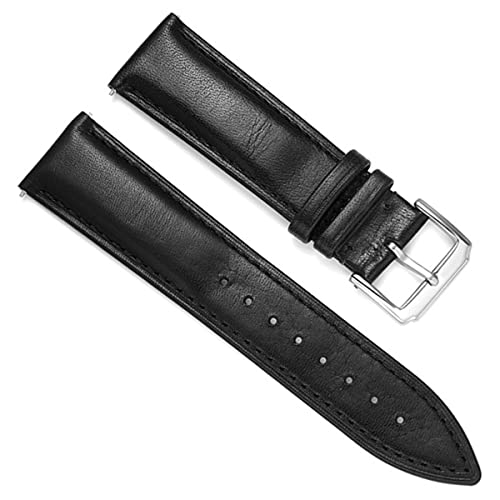 OliBoPo 19mm Vintage Leather Watch Strap Black 100 Deals