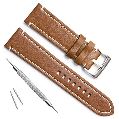 OliBoPo Vintage Leather Watch Strap 24mm 100 Deals