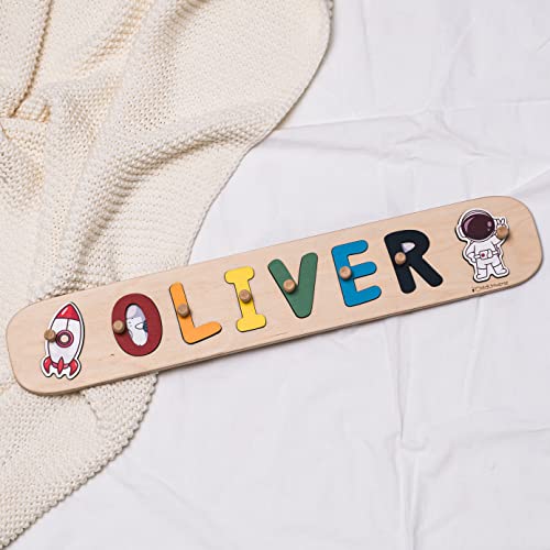 Olive Wood Name Puzzle for Baby - Custom Design 100 Deals