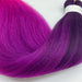 Ombre Purple Pink Pre Stretched Braiding Hair 100 Deals